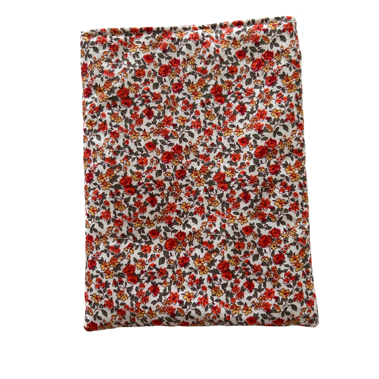 Housse protège livre + Marque-page offert - Pièce unique - Liberty orange