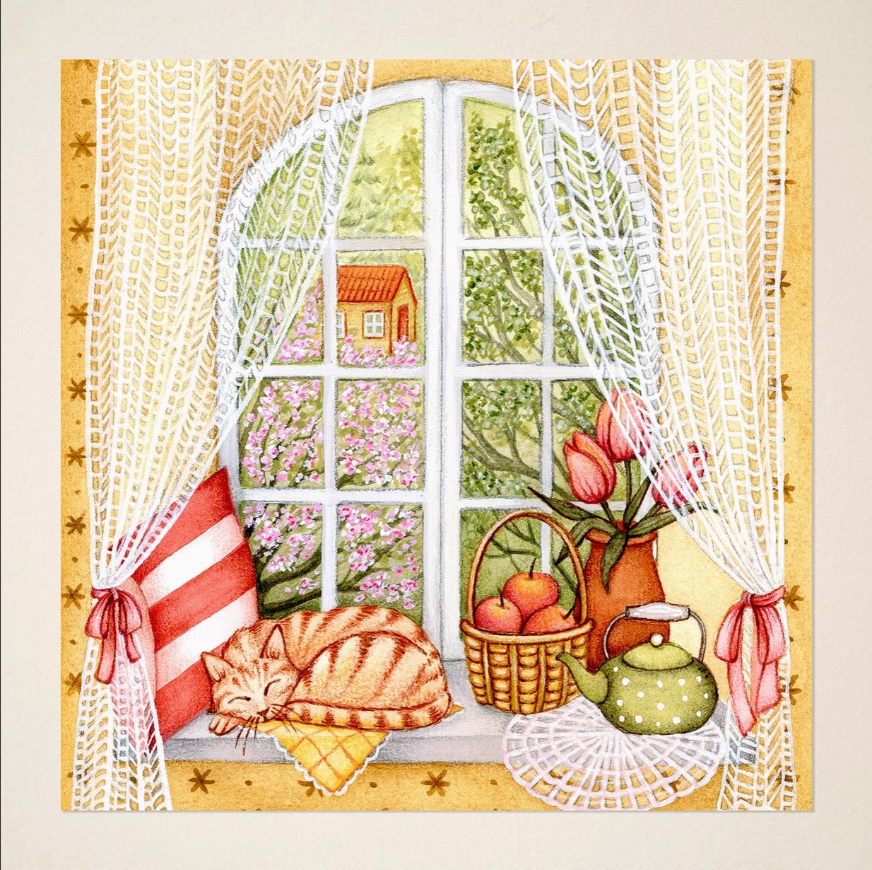 Carte postale ou de vœux - Le printemps arrive