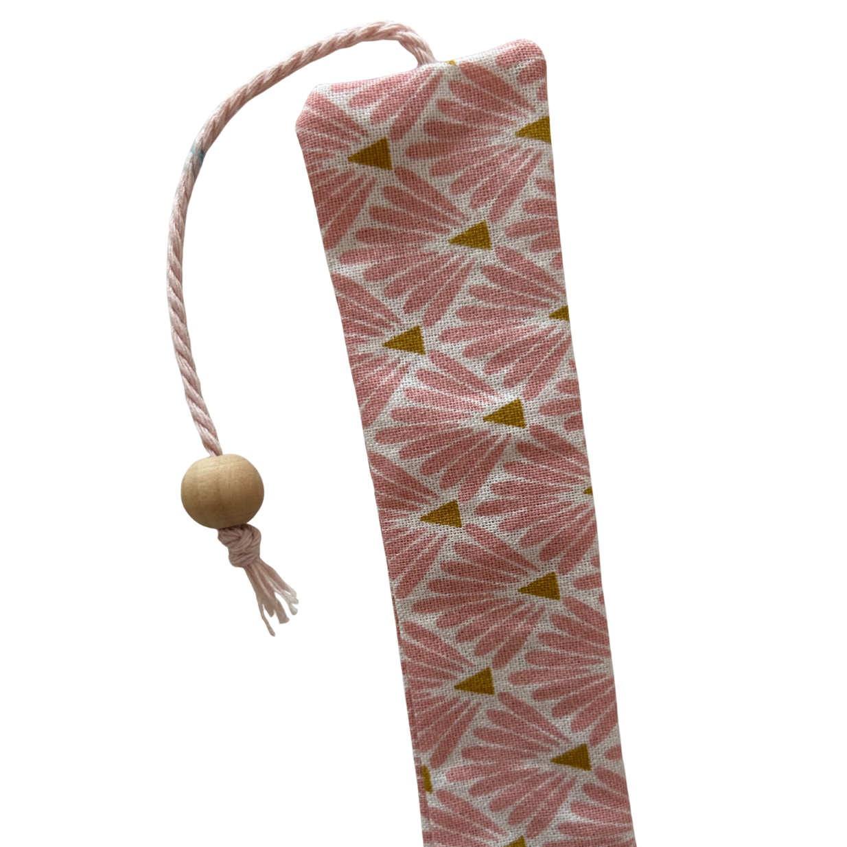 Housse protège livre + Marque-page offert - Pièce unique - Losanges roses