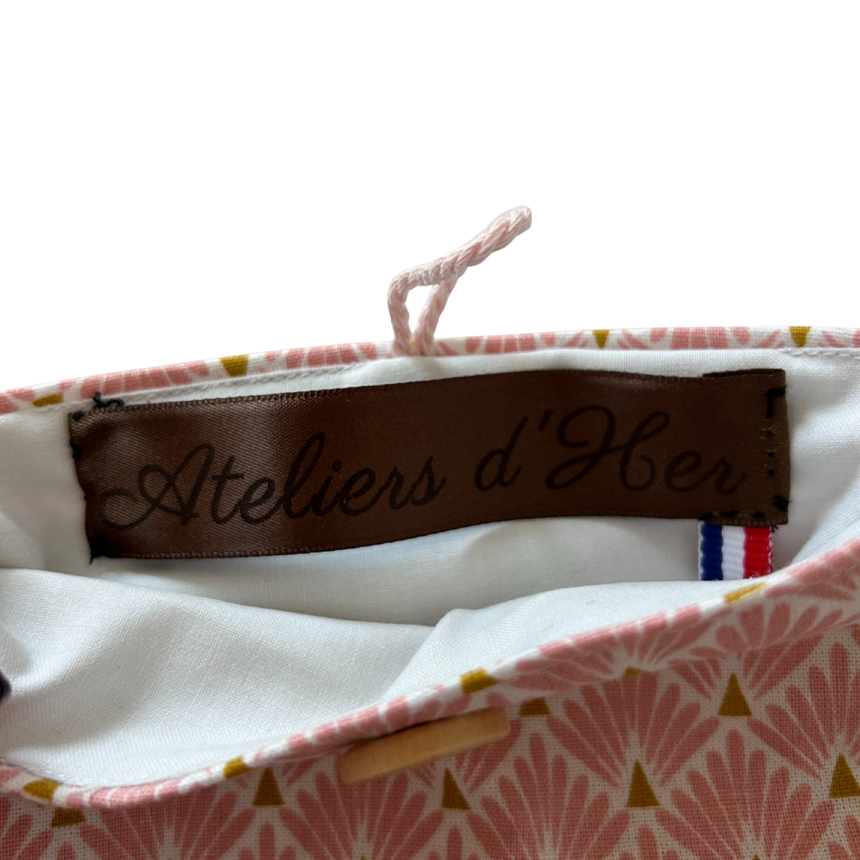 Housse protège livre + Marque-page offert - Pièce unique - Losanges roses