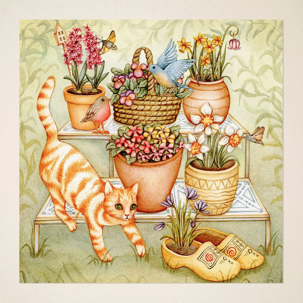 [PRÉCOMMANDE] Carte postale ou de vœux - Un chat de jardin