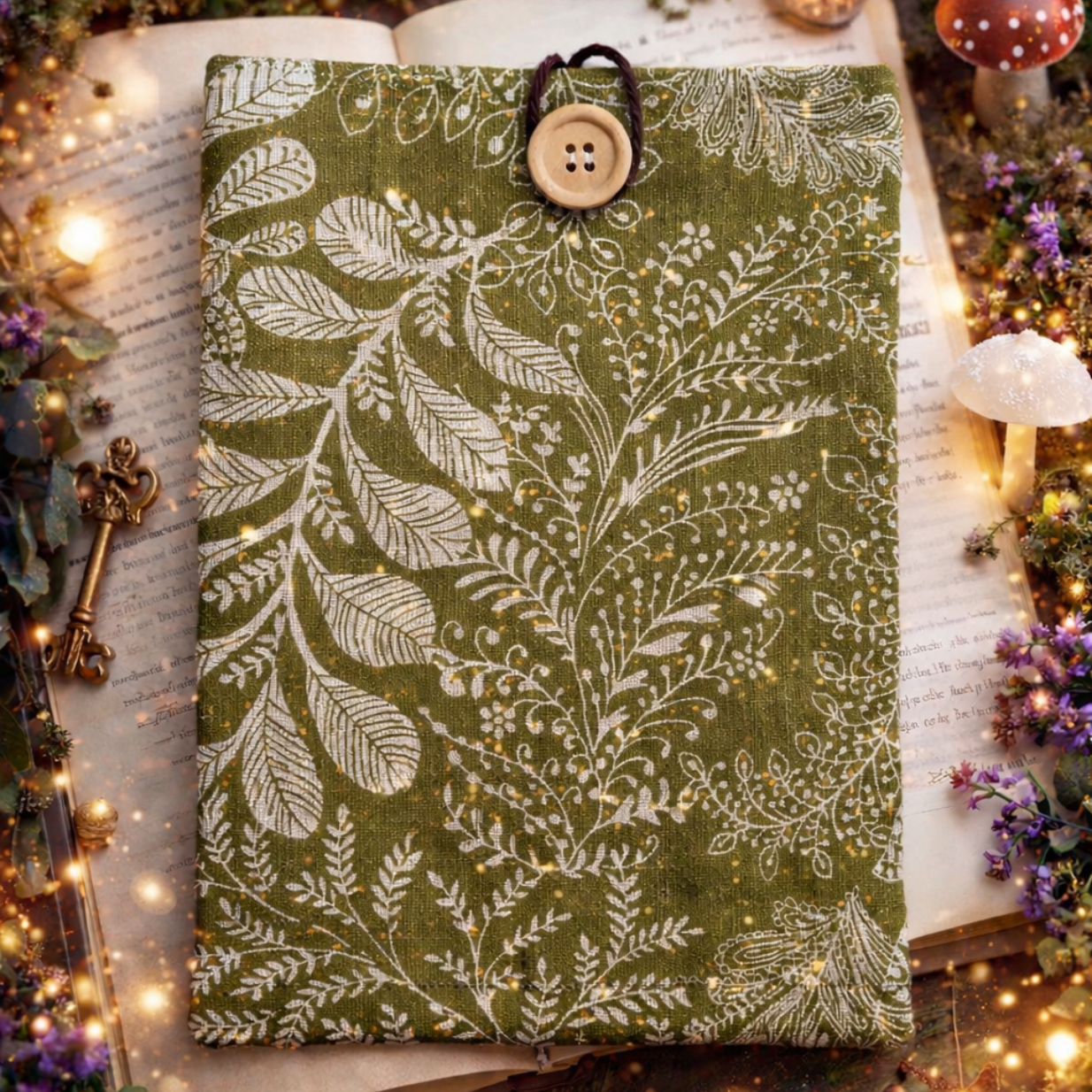 Housse protège livre - Pièce unique - Motif végétal