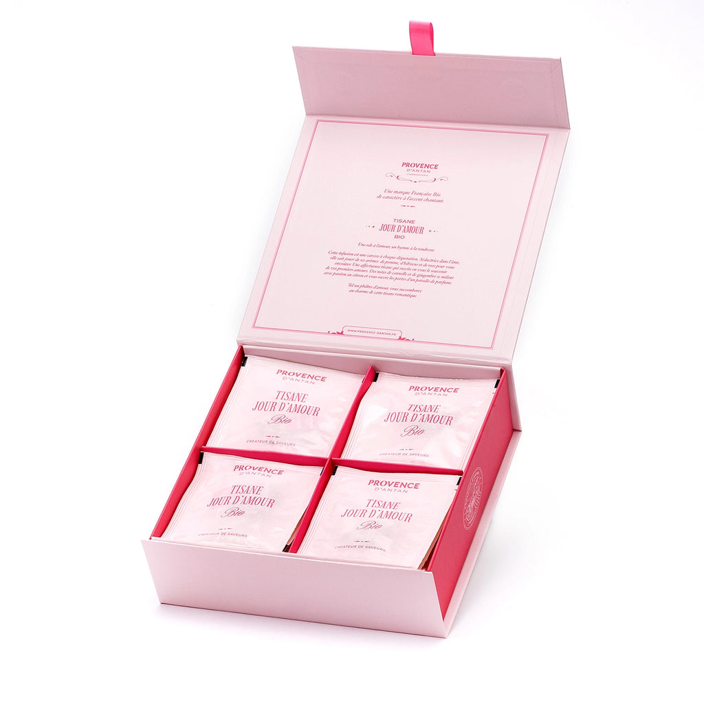 Tisane Jour d'Amour Bio - Coffret Magnétique - 20 Sachets
