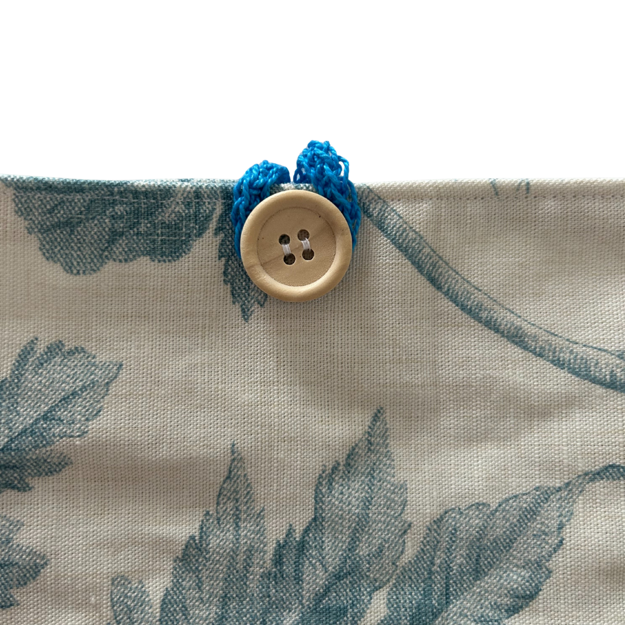 Housse protège livre + Marque-page offert - Pièce unique - Fleurs bleues