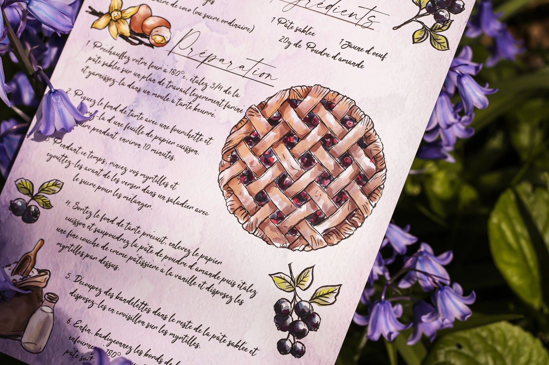 Illustration - Recette Tarte aux Myrtilles Sauvages