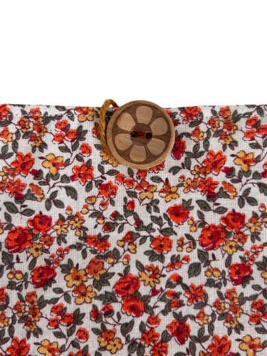 Housse protège livre - Pièce unique - Liberty orange