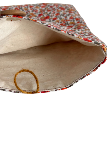 Housse protège livre - Pièce unique - Liberty orange