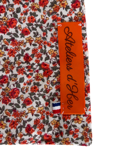 Housse protège livre - Pièce unique - Liberty orange