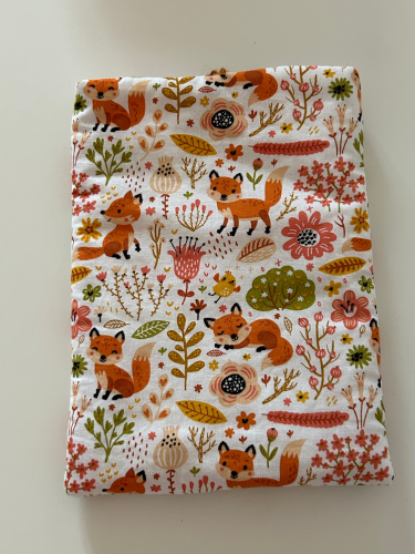 Housse protège livre + Marque-page offert - Pièce unique - Renard