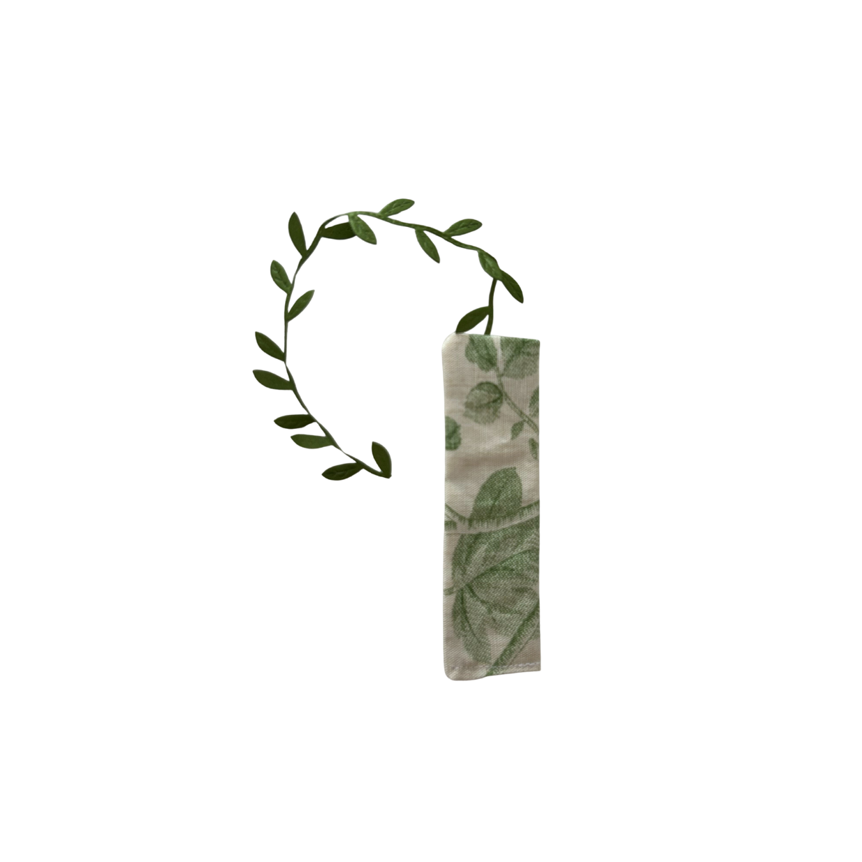 Housse protège livre + Marque-page offert - Pièce unique - Fleurs vertes