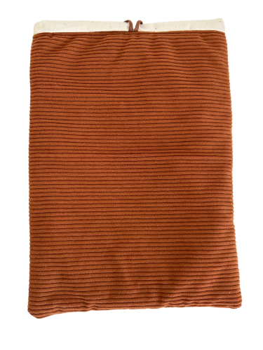 Housse protège livre - Pièce unique - Velours camel