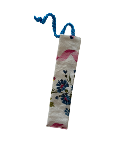 Housse protège livre + Marque-page offert - Pièce unique - Fleurs printanières