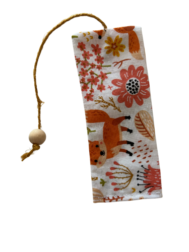 Housse protège livre + Marque-page offert - Pièce unique - Renard