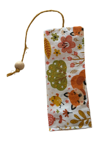 Housse protège livre + Marque-page offert - Pièce unique - Renard