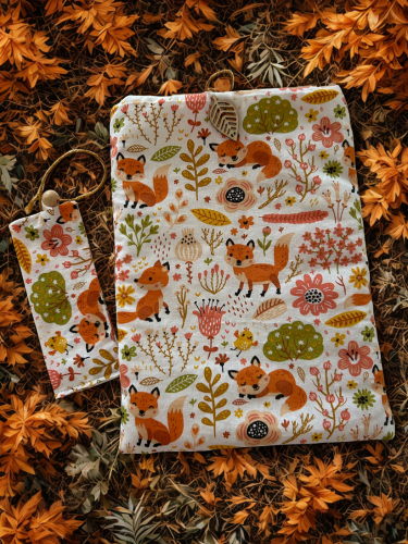 Housse protège livre + Marque-page offert - Pièce unique - Renard