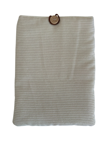 Housse protège livre - Pièce unique - Velours écru