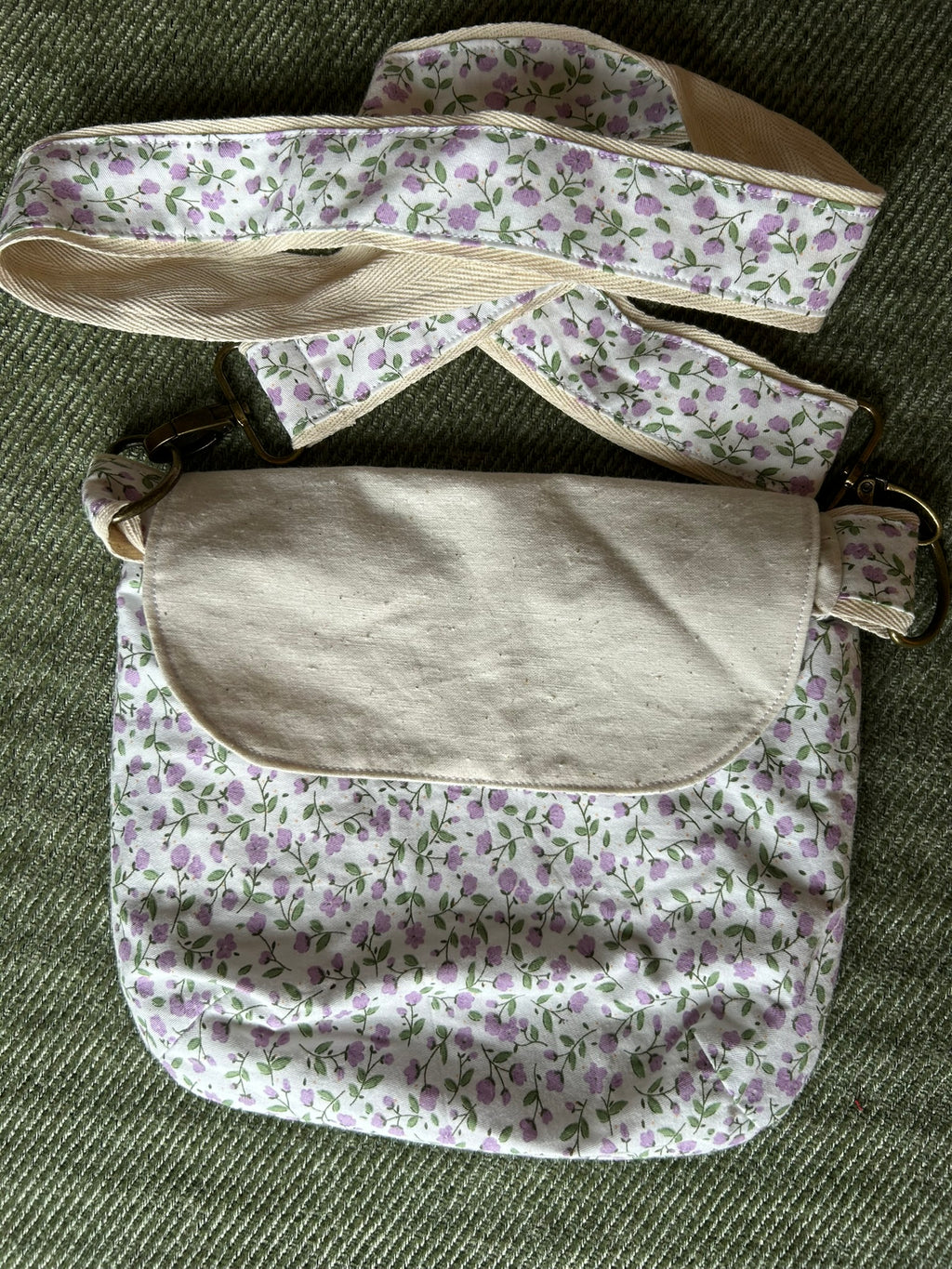 Sac besace de fées fleuri
