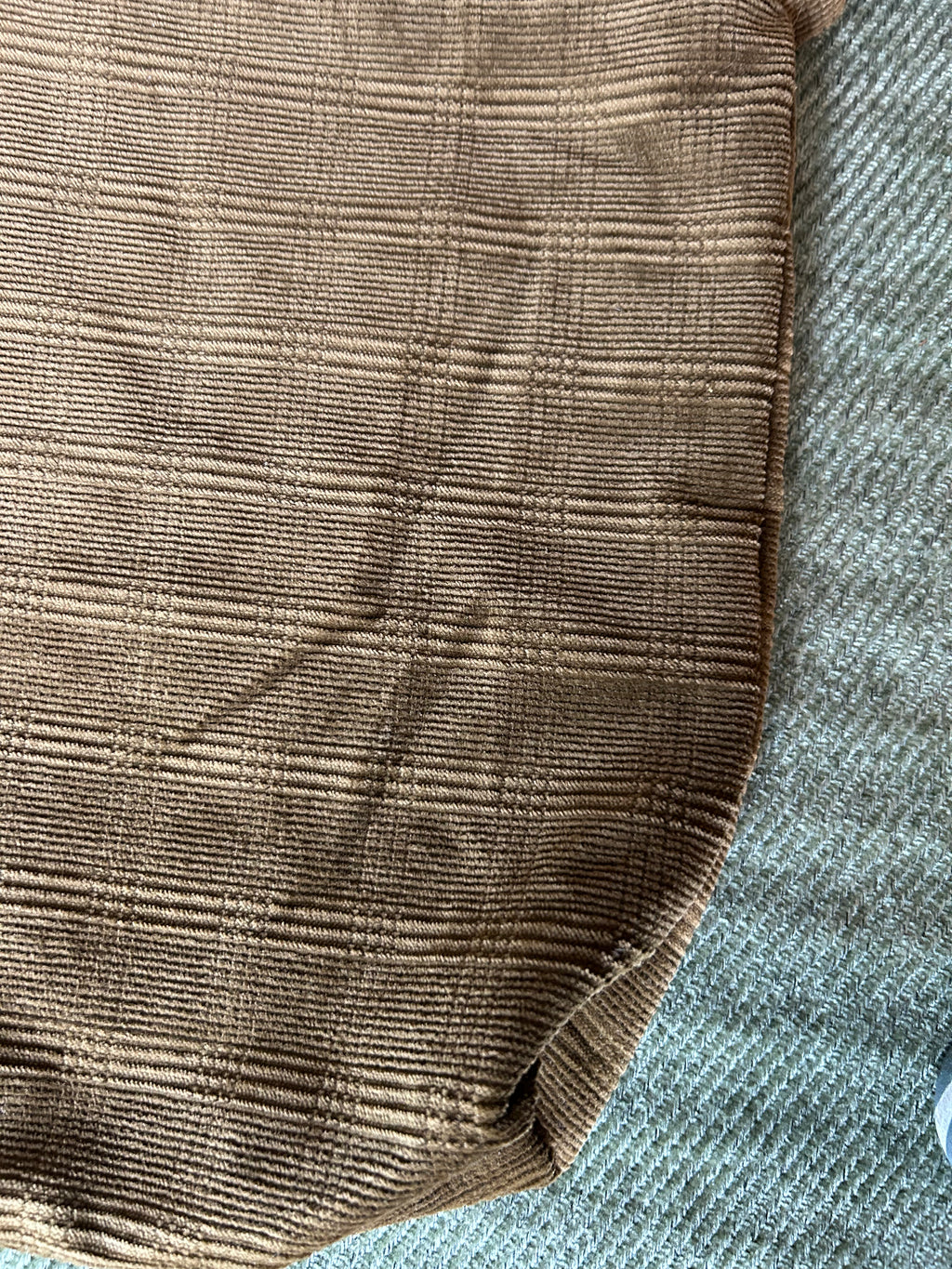 Sacoche réversible velours kaki