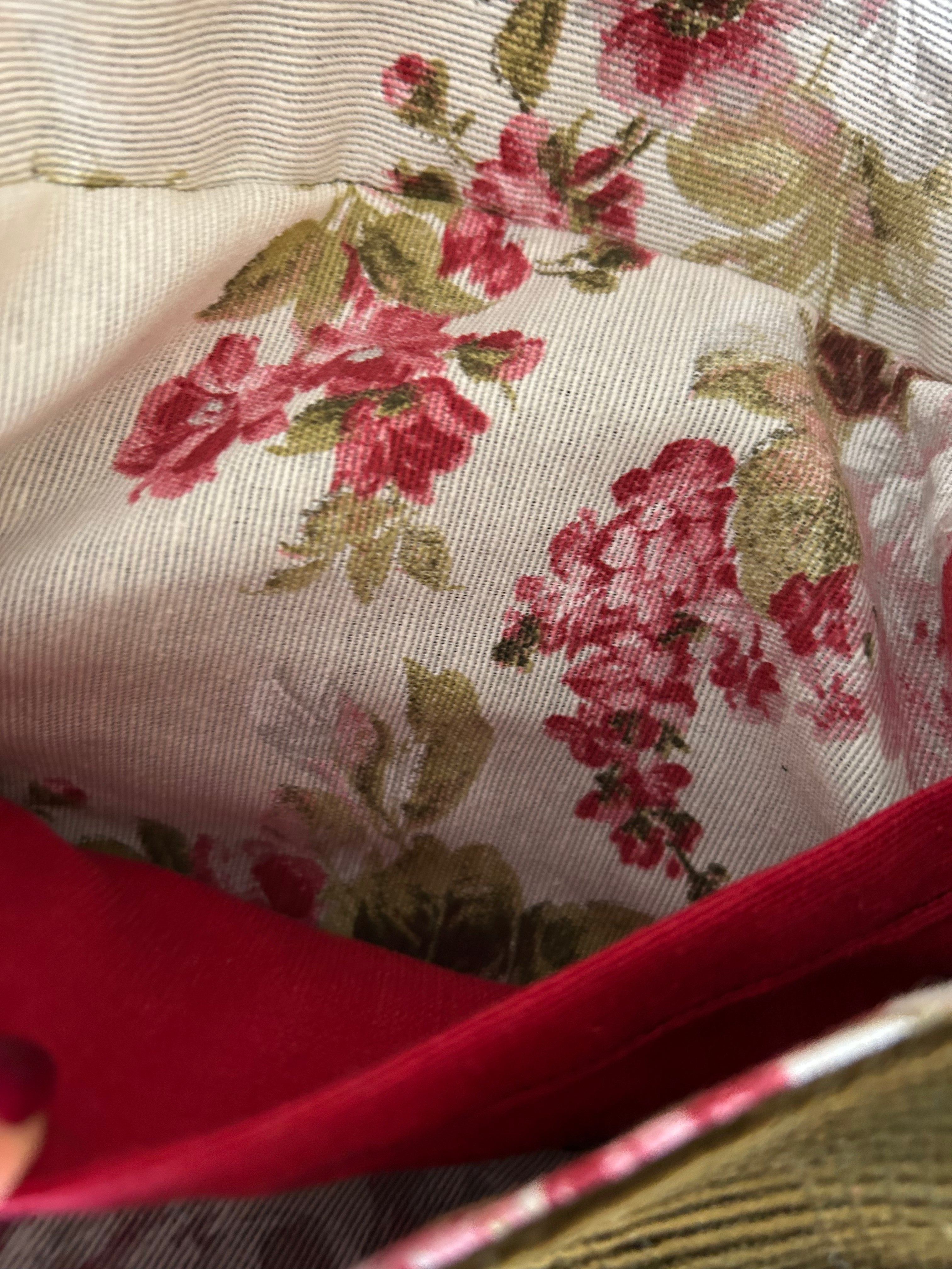 Sacoche réversible velours kaki