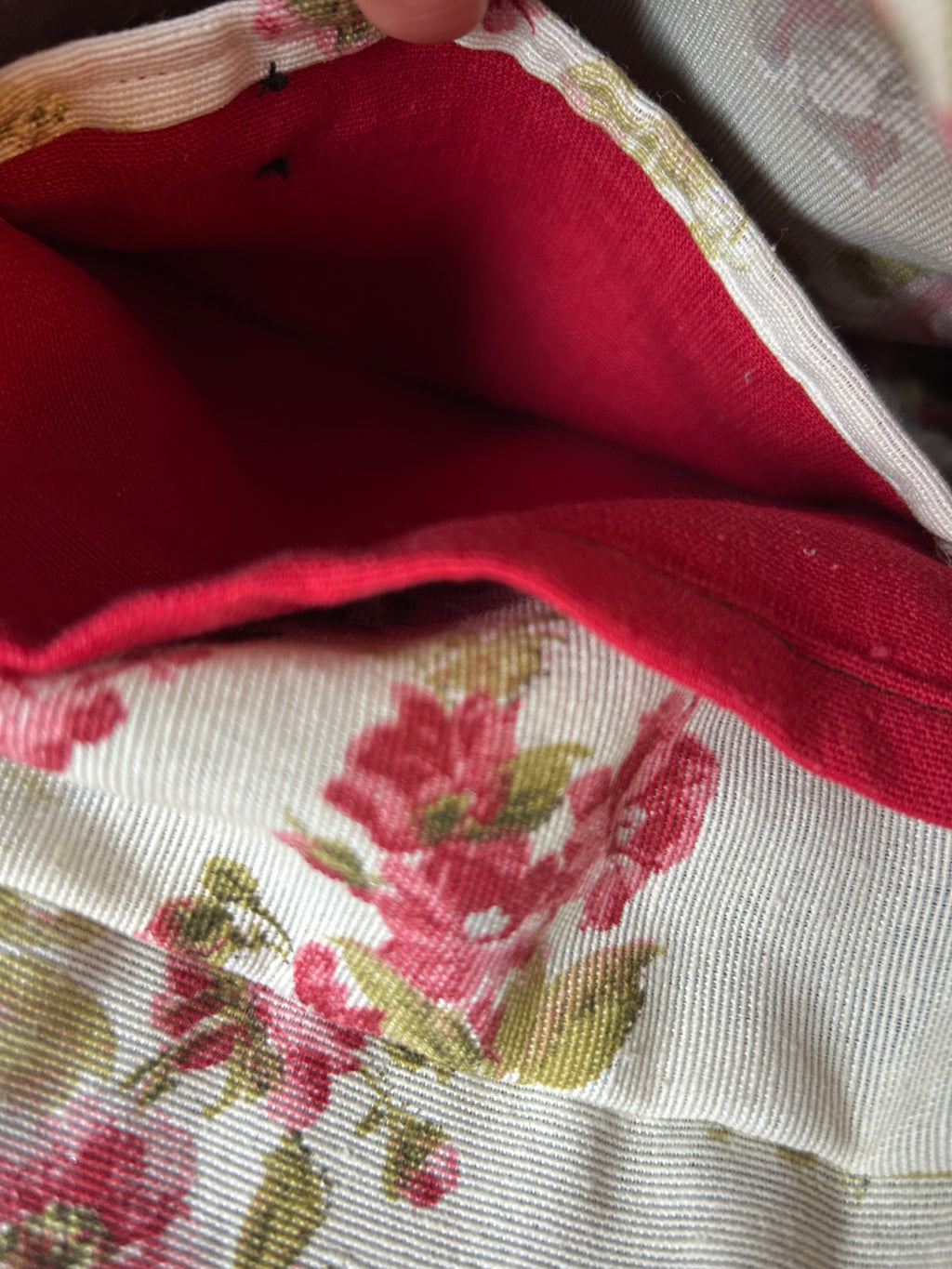 Sacoche réversible velours kaki