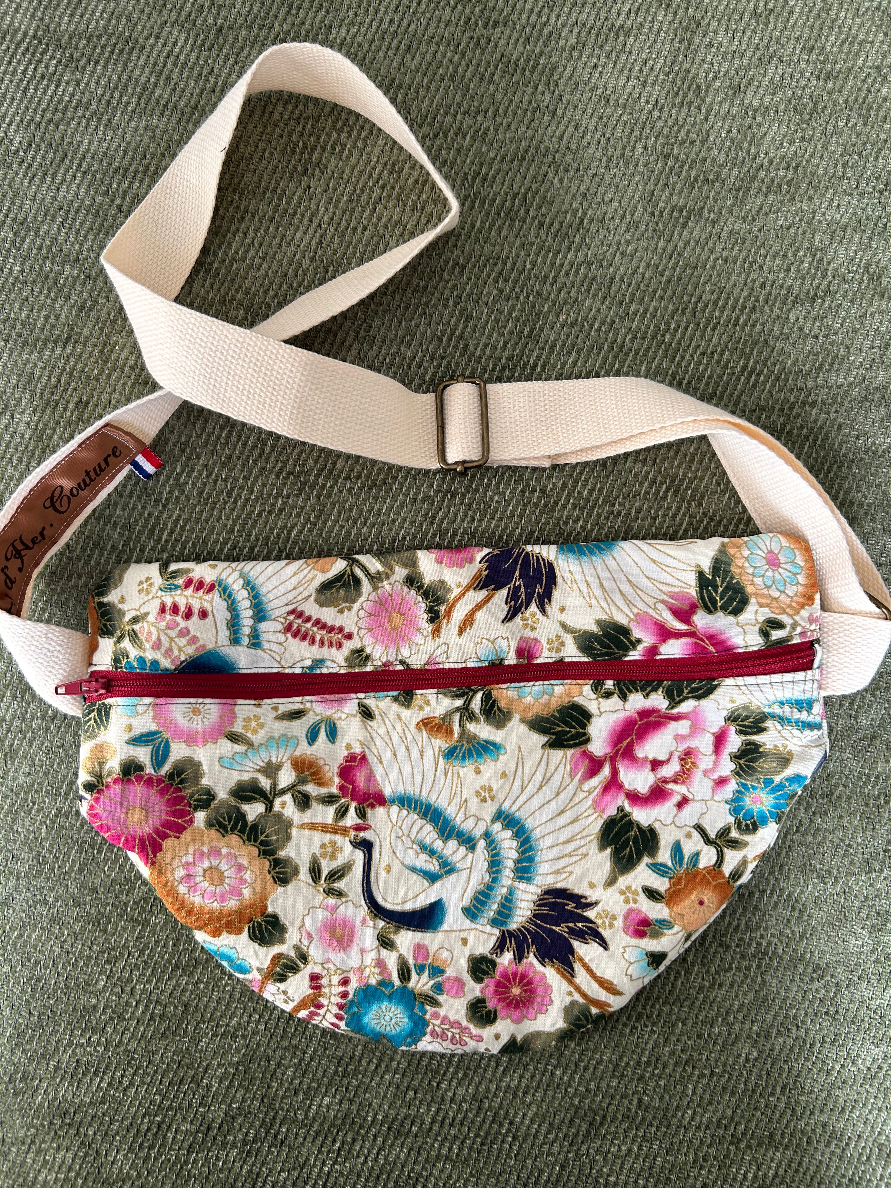 Sac banane motifs japonais